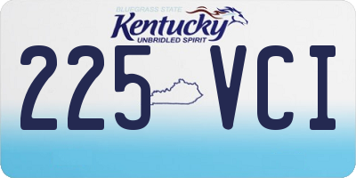 KY license plate 225VCI