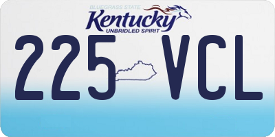 KY license plate 225VCL