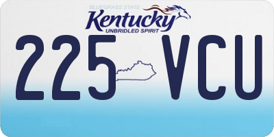 KY license plate 225VCU