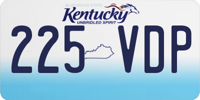 KY license plate 225VDP