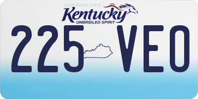 KY license plate 225VEO