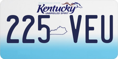 KY license plate 225VEU