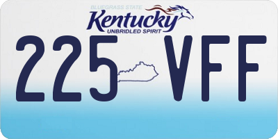 KY license plate 225VFF