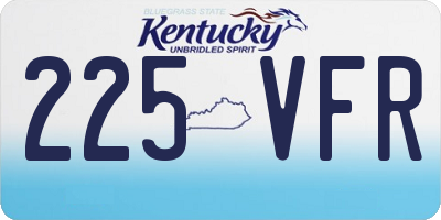 KY license plate 225VFR
