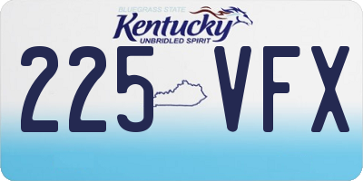 KY license plate 225VFX