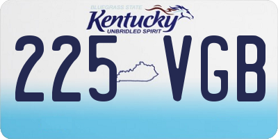 KY license plate 225VGB