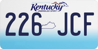 KY license plate 226JCF