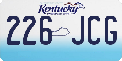 KY license plate 226JCG