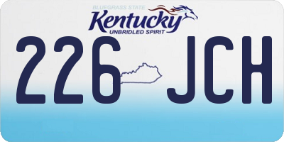 KY license plate 226JCH