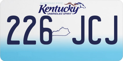 KY license plate 226JCJ