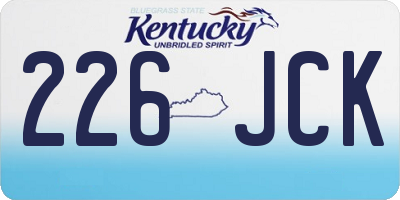 KY license plate 226JCK