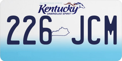 KY license plate 226JCM