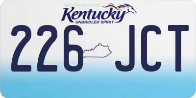 KY license plate 226JCT