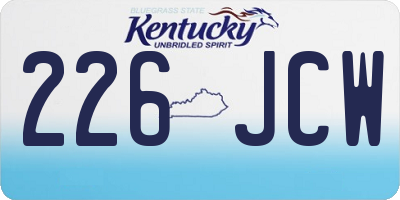 KY license plate 226JCW