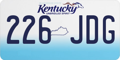 KY license plate 226JDG