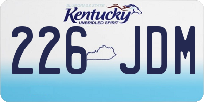 KY license plate 226JDM