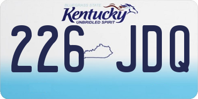 KY license plate 226JDQ