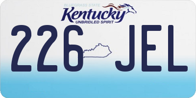 KY license plate 226JEL