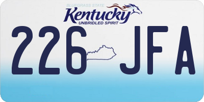 KY license plate 226JFA