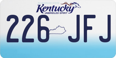KY license plate 226JFJ