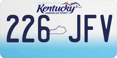 KY license plate 226JFV