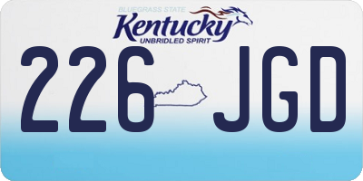 KY license plate 226JGD