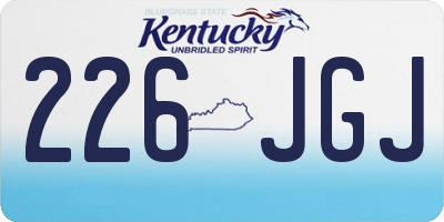 KY license plate 226JGJ