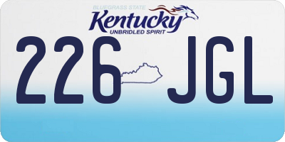 KY license plate 226JGL