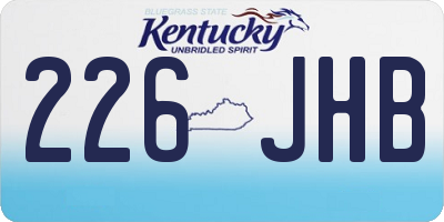 KY license plate 226JHB