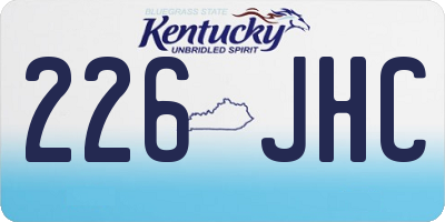 KY license plate 226JHC