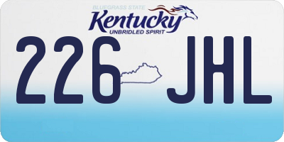KY license plate 226JHL