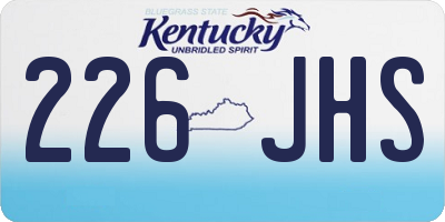 KY license plate 226JHS