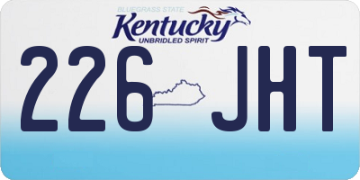 KY license plate 226JHT