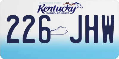 KY license plate 226JHW