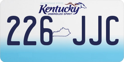 KY license plate 226JJC