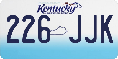 KY license plate 226JJK
