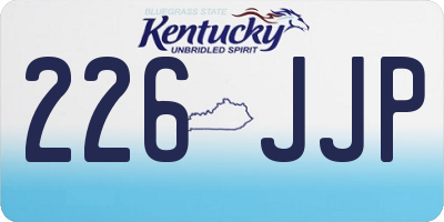 KY license plate 226JJP