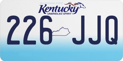 KY license plate 226JJQ