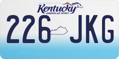 KY license plate 226JKG
