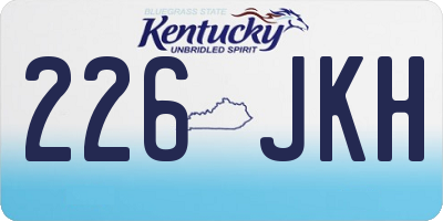 KY license plate 226JKH