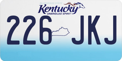 KY license plate 226JKJ