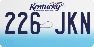 KY license plate 226JKN