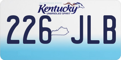 KY license plate 226JLB