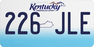 KY license plate 226JLE