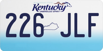 KY license plate 226JLF