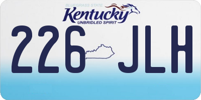 KY license plate 226JLH