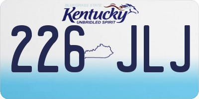 KY license plate 226JLJ