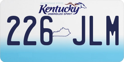 KY license plate 226JLM