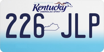 KY license plate 226JLP
