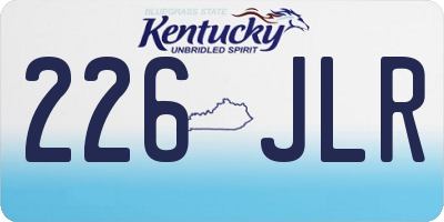 KY license plate 226JLR